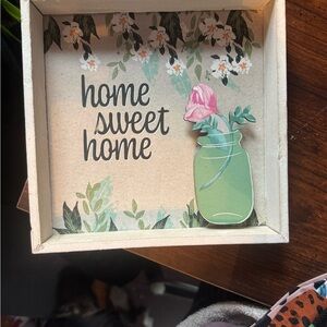 Floral Home Sweet Home Wall Accent